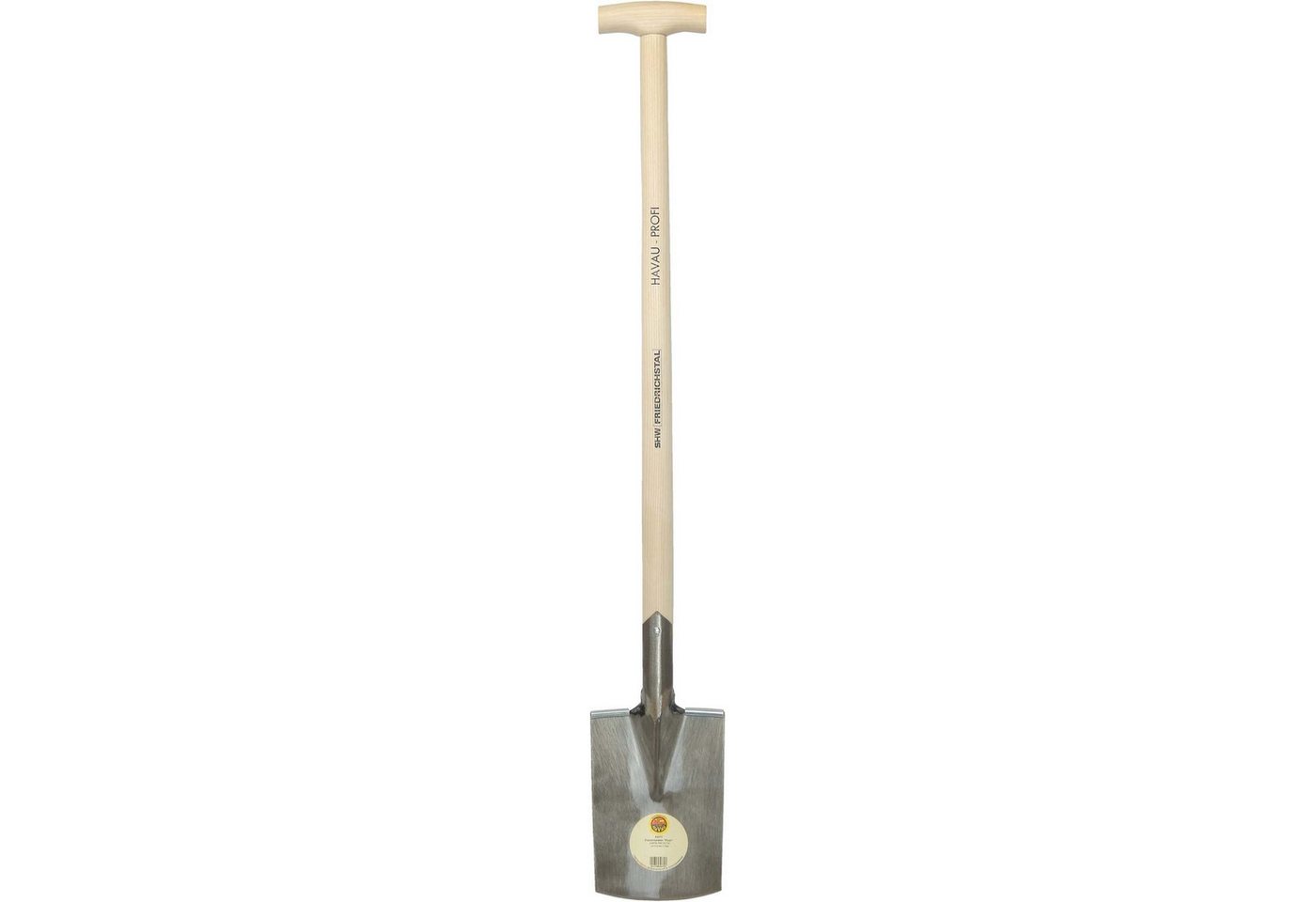 SHW Spaten SHW Havau-Freizeitspaten "Profi" 1/1 poliert mit Eschen-T-Stiel, Kraftsparend für harte Böden Bild 2