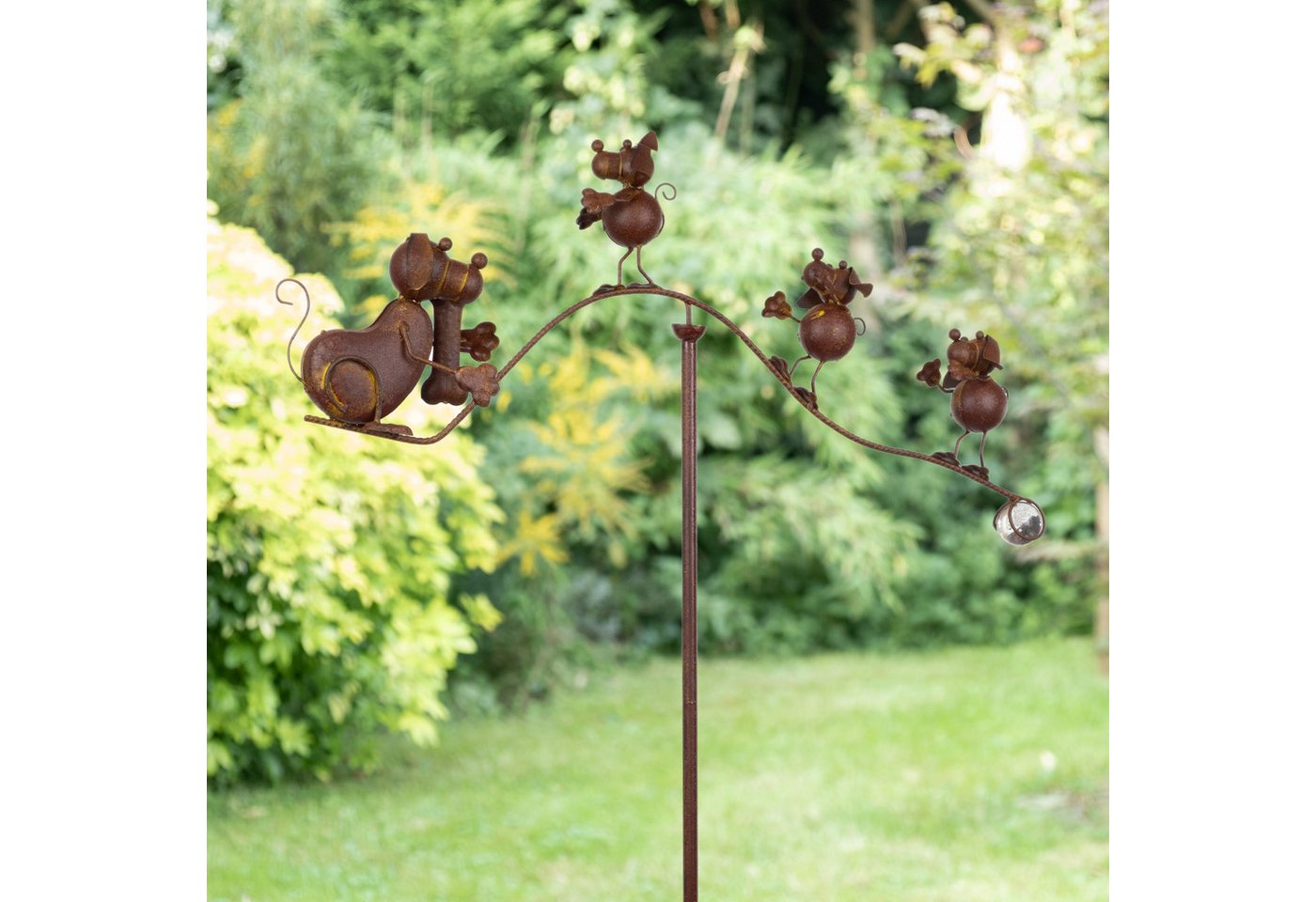 Moritz Gartenstecker Gartenstecker Hund & Mäuse Metall balancierend 166 cm Bild 2