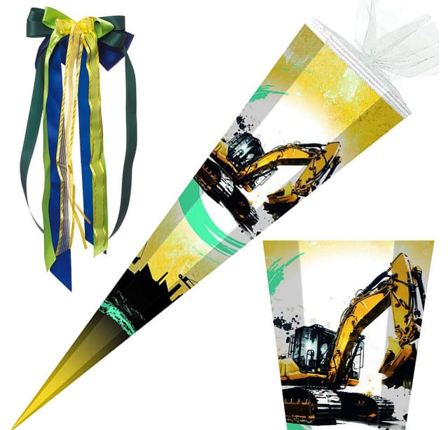 STYLEX Schultüte 85 cm gefüllt 2026 Bagger