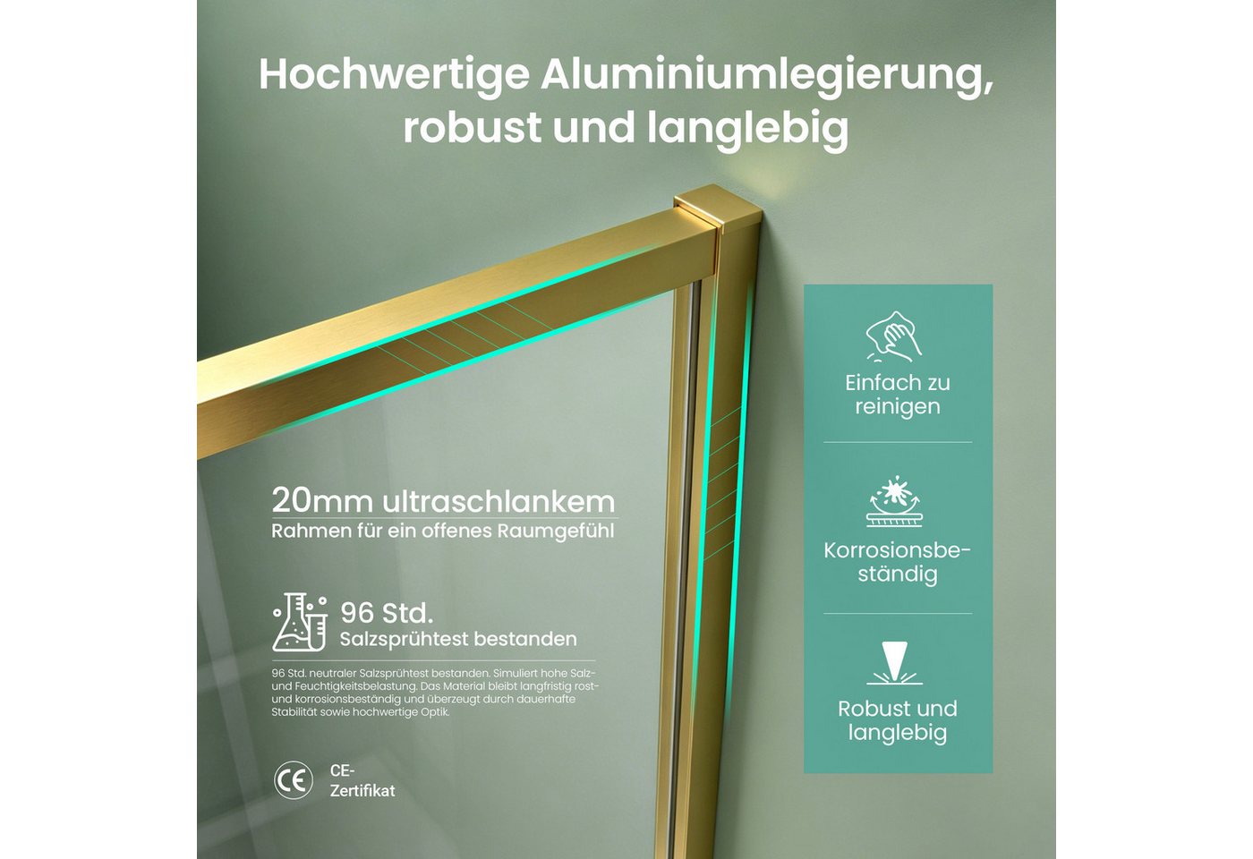 Mai & Mai Eckdusche Duschkabine Eckeinstieg mit Schiebetür nach innen 6 mm ESG Glas Rav69K, BxT: 75x75 cm, ESG-Sicherheitsglas, zuverlässige Rundum-Abdichtung,optional mit Duschtasse erhältlich Bild 2