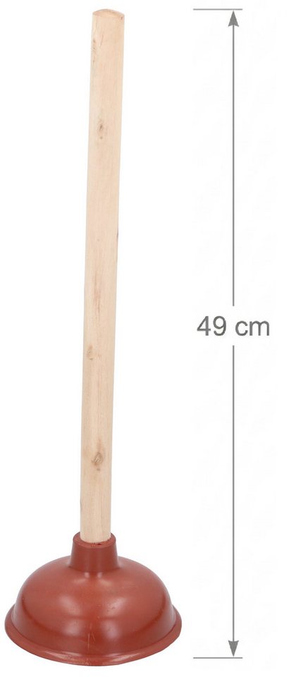 Bambelaa! Pümpel Pümpel Abfluss WC Saugglocke Abflussreiniger Rohrreiniger Holz ca 49cm Bild 2