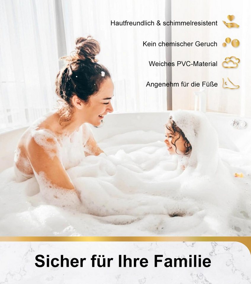 Futicare Wanneneinlage Badewannenmatte rutschfest B: 40 cm, L: 100 cm, Fußmassagematte, Rutschfest mit 200 Saugnäpfen, Waschmaschinenfest, Dusch- & Badematte Bild 5