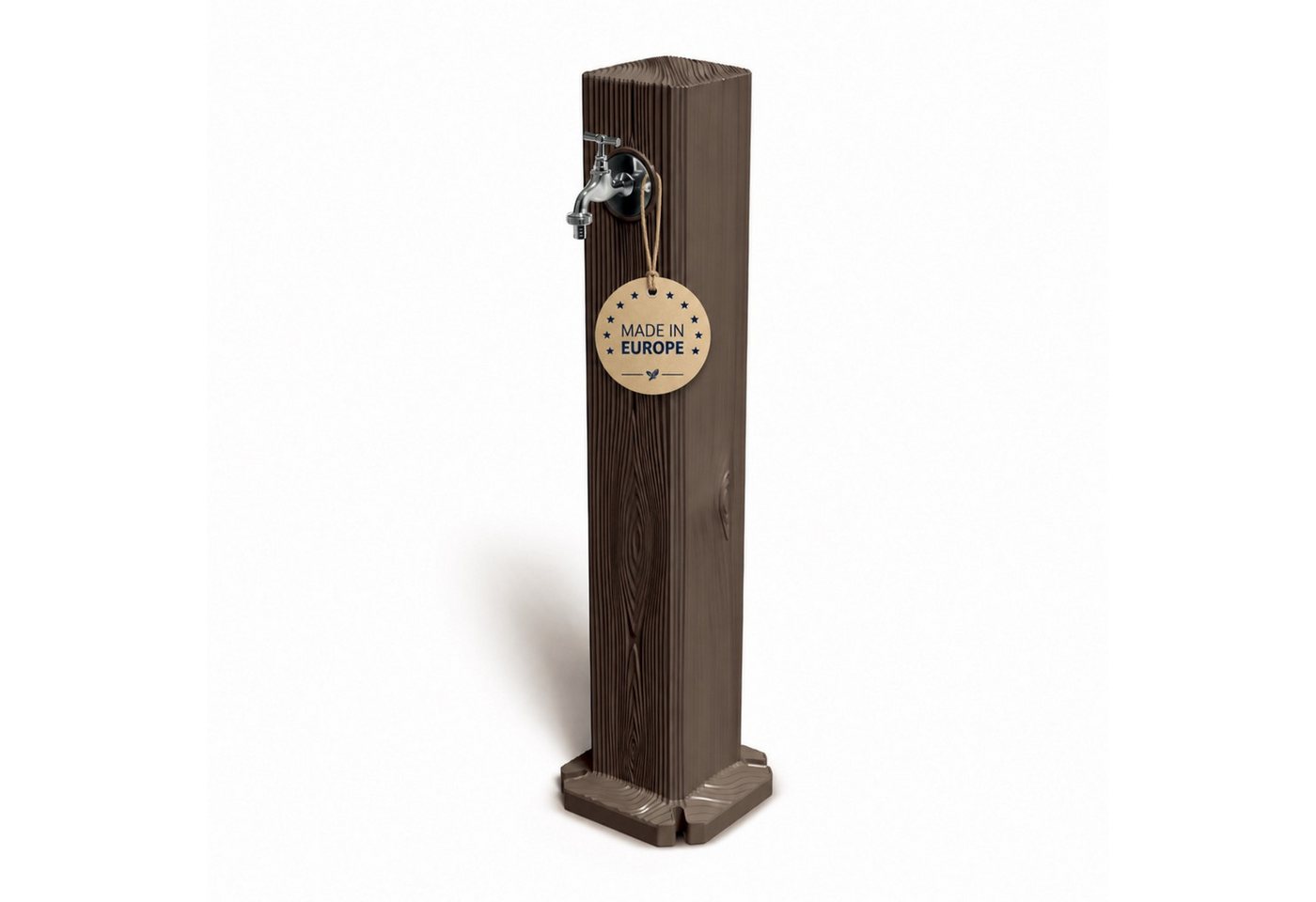 YourCasa Gartenbrunnen Timberline Wassersaüle Garten 90cm Holzoptik, Made in Europe
