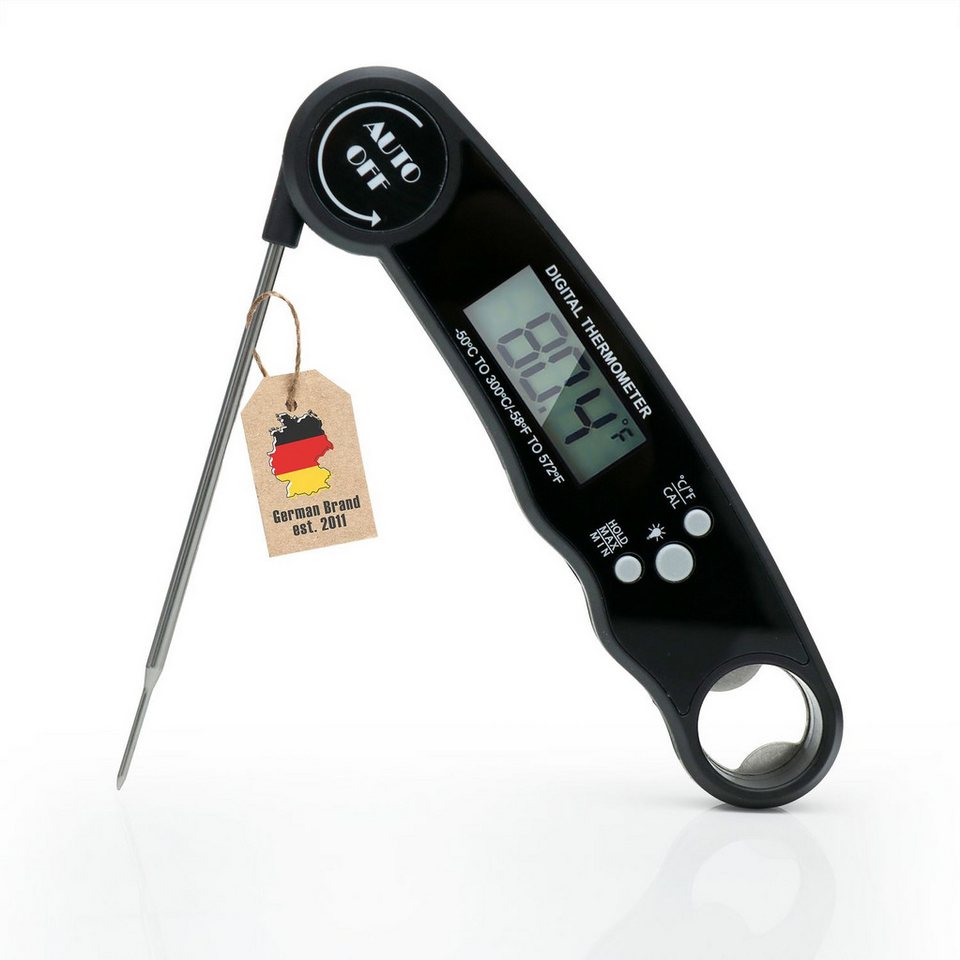 Intirilife Grillthermometer, 1-tlg., Faltbares Küchenthermometer wasserdicht magnetisch mit LCD-Display Bild 4