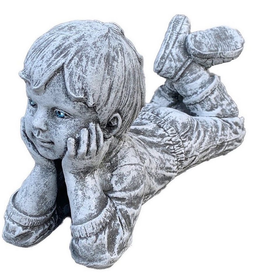 Stone and Style Gartenfigur Frostfeste Steinfigur Junge liegend