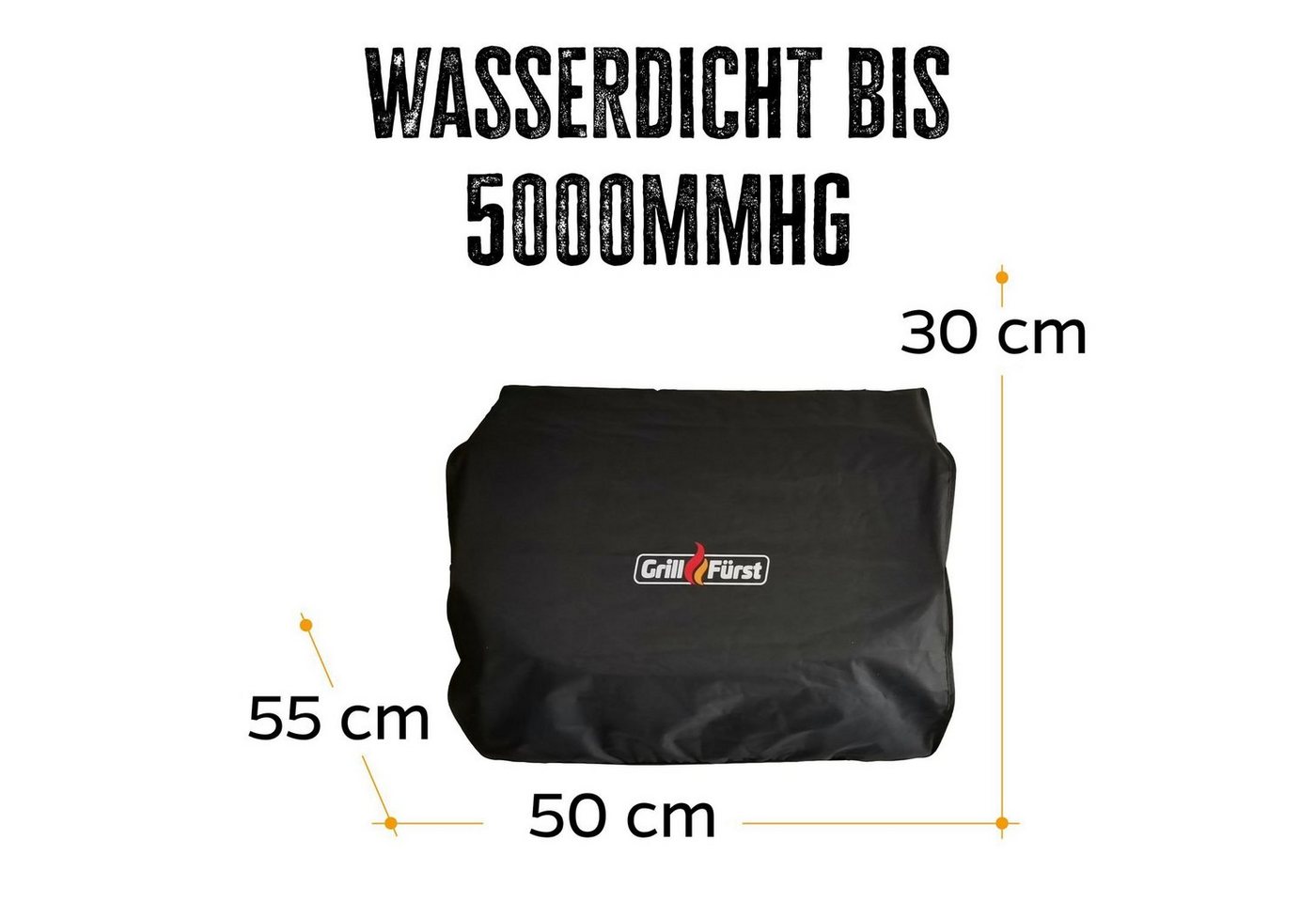 Grillfürst Camping-Gasgrill Grillfürst G201E 2-Brenner Gasgrill portabel v2 - Campinggrill / Balkongrill 50mbar - inkl. Abdeckhaube