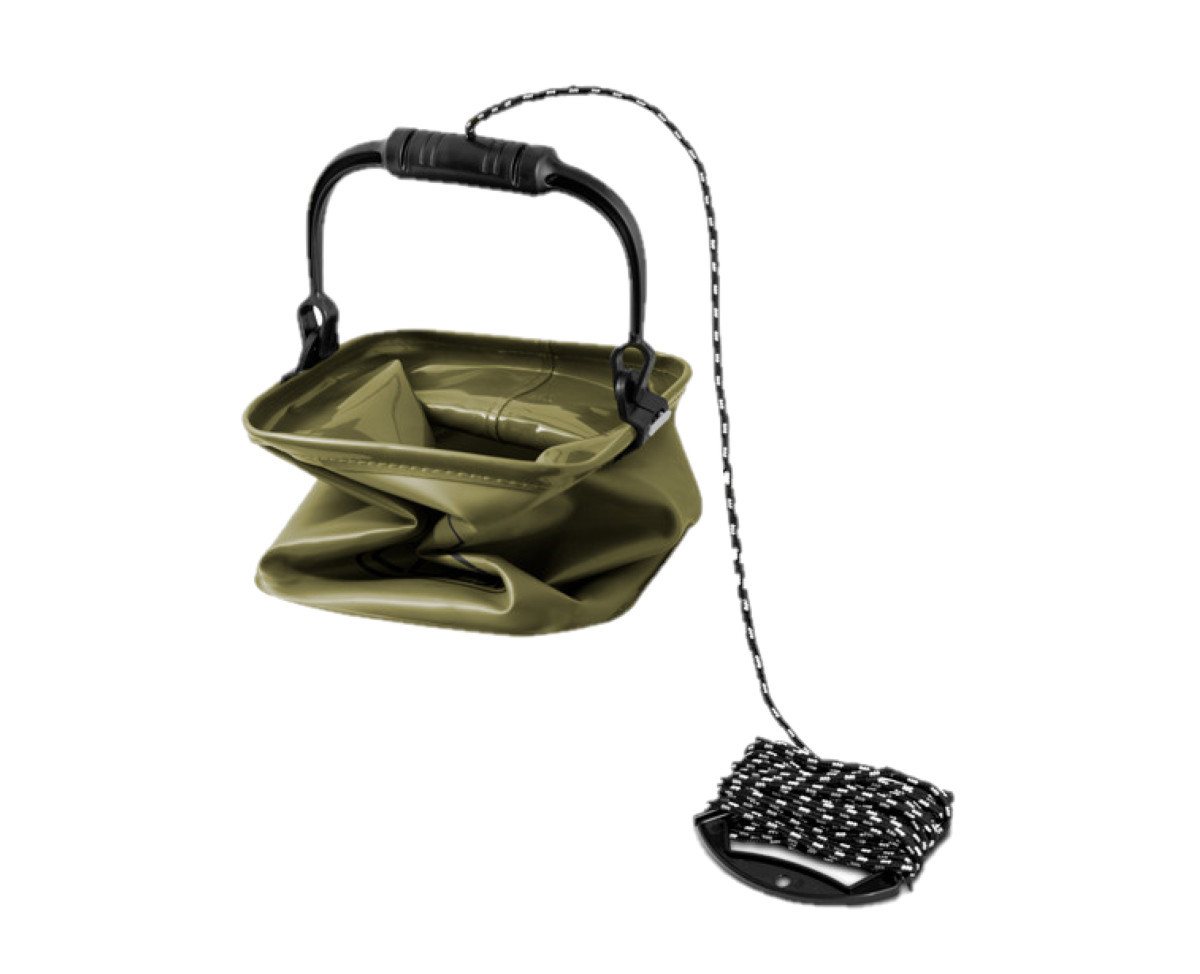 Delphin.sk Falteimer Falteimer CUBO 5L und 10L mit Seil wasserdicht Grundfutter Angeleimer, Wasserdicht, Quadratischen Form