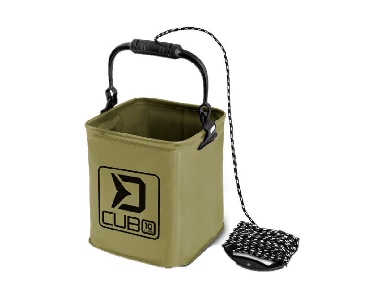 Delphin.sk Falteimer Falteimer CUBO 5L und 10L mit Seil wasserdicht Grundfutter Angeleimer, Wasserdicht, Quadratischen Form Bild 3