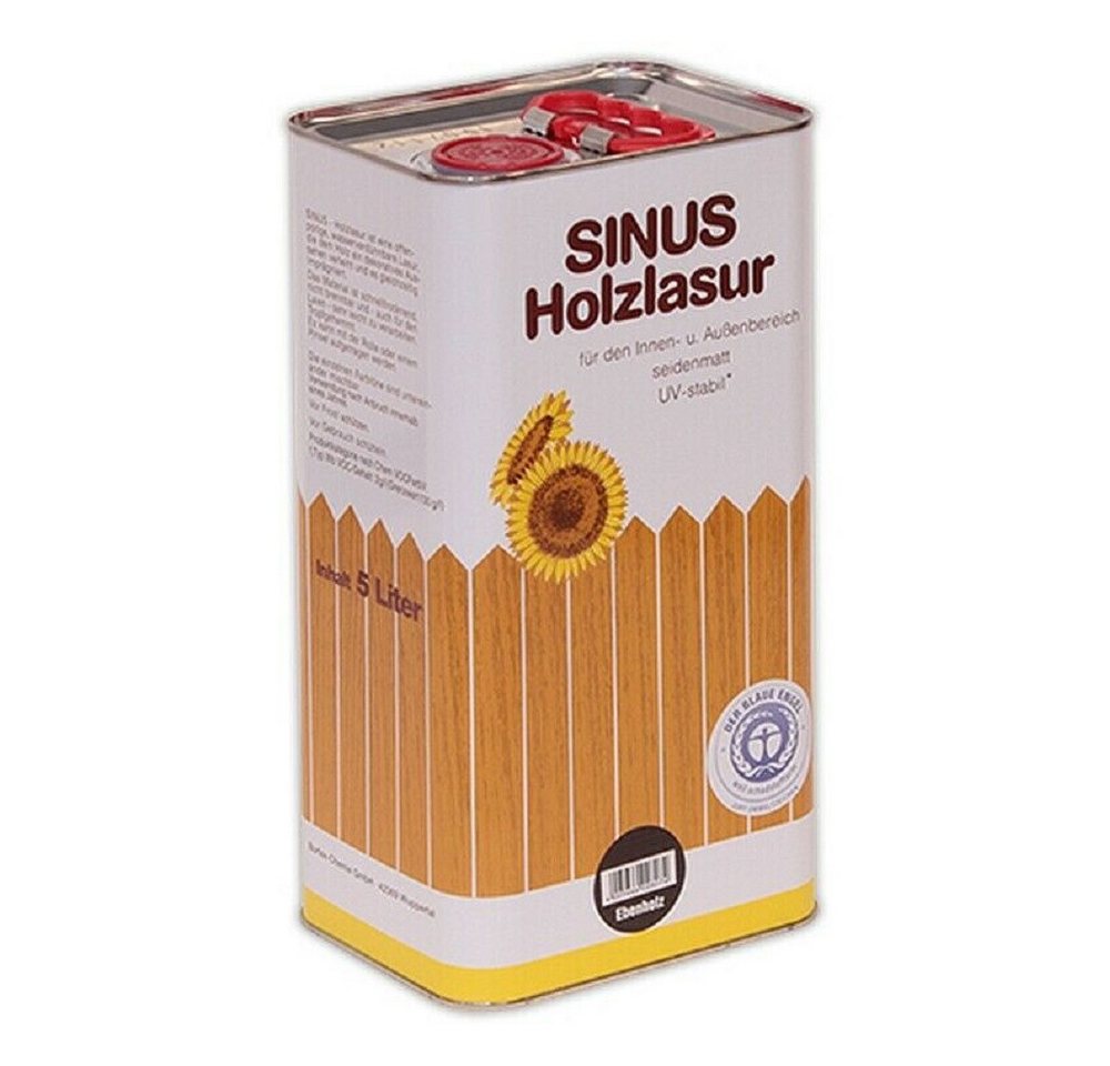 Burtex Holzschutzlasur 2 x SINUS Holzschutzlasur Holzlasur UV-Schutz Innen- & Außen 14 Farben