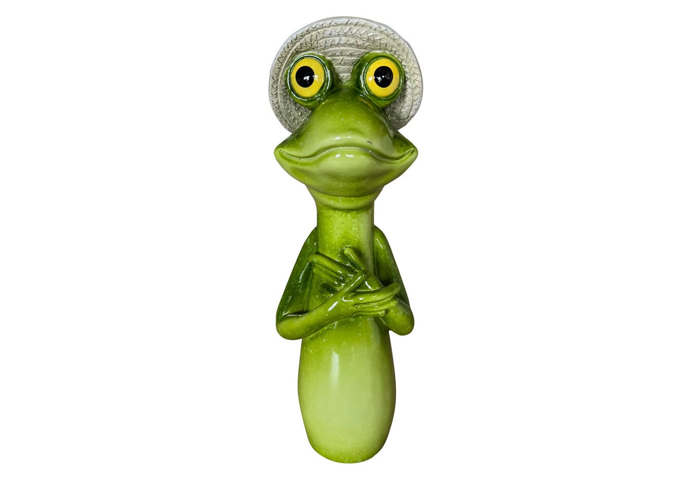Online-Fuchs Gartenfigur Gartenstecker Froschhals, Kopf - lustige Deko Figuren für Blumenbeet, (Gartenstecker), für den Außenbereich - 30 cm groß