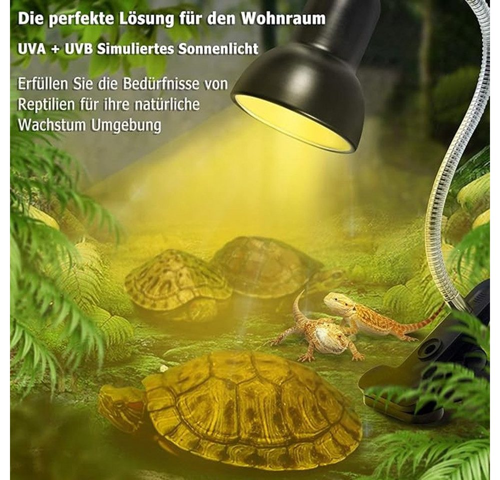 feinlux Infrarotlampe Infrarotlampe Schildkröte Wärmelampe,Wärmelampe Schildkröten, set, Reptilien Terrarium, Lampe,Wärmelampe für Schildkröten Terrarium, Mit drei Lampen unterschiedlicher Leistung ausgestattet