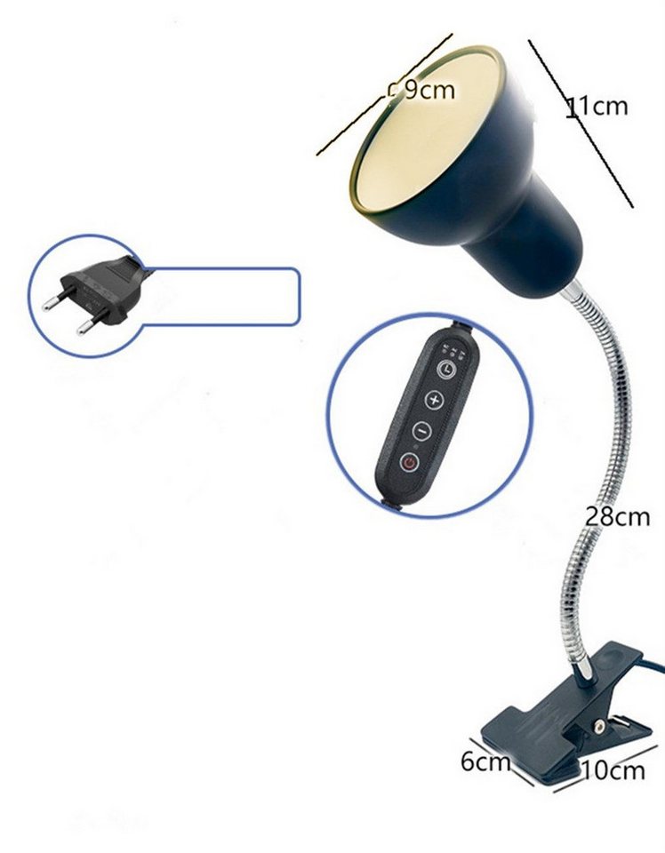 feinlux Infrarotlampe Infrarotlampe Schildkröte Wärmelampe,Wärmelampe Schildkröten, set, Reptilien Terrarium, Lampe,Wärmelampe für Schildkröten Terrarium, Mit drei Lampen unterschiedlicher Leistung ausgestattet Bild 2