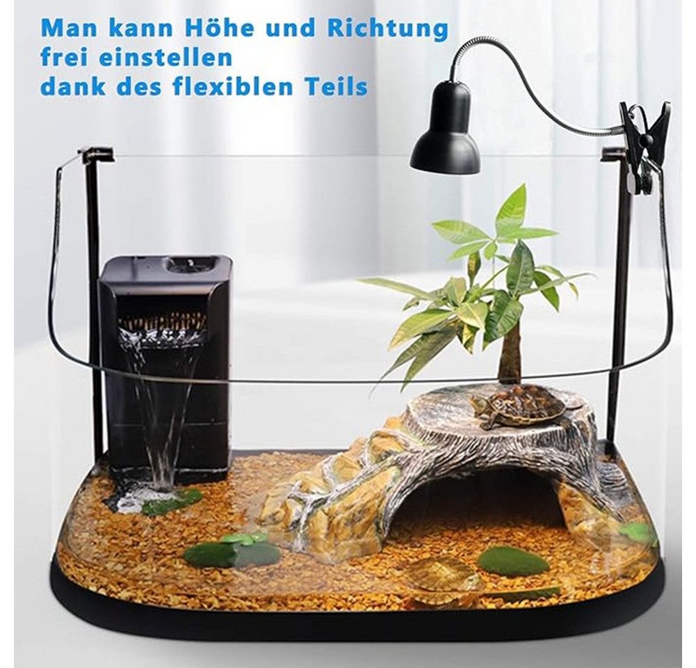 feinlux Infrarotlampe Infrarotlampe Schildkröte Wärmelampe,Wärmelampe Schildkröten, set, Reptilien Terrarium, Lampe,Wärmelampe für Schildkröten Terrarium, Mit drei Lampen unterschiedlicher Leistung ausgestattet Bild 4
