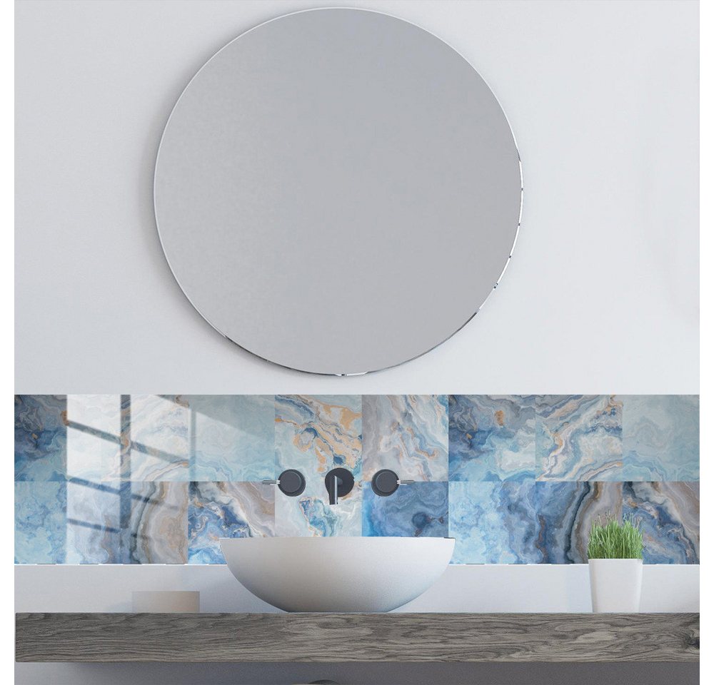 TUWENA Fliesenaufkleber 20 Stücke Mosaik Bodenaufkleber,Wandfliese Aufkleber Bild 5