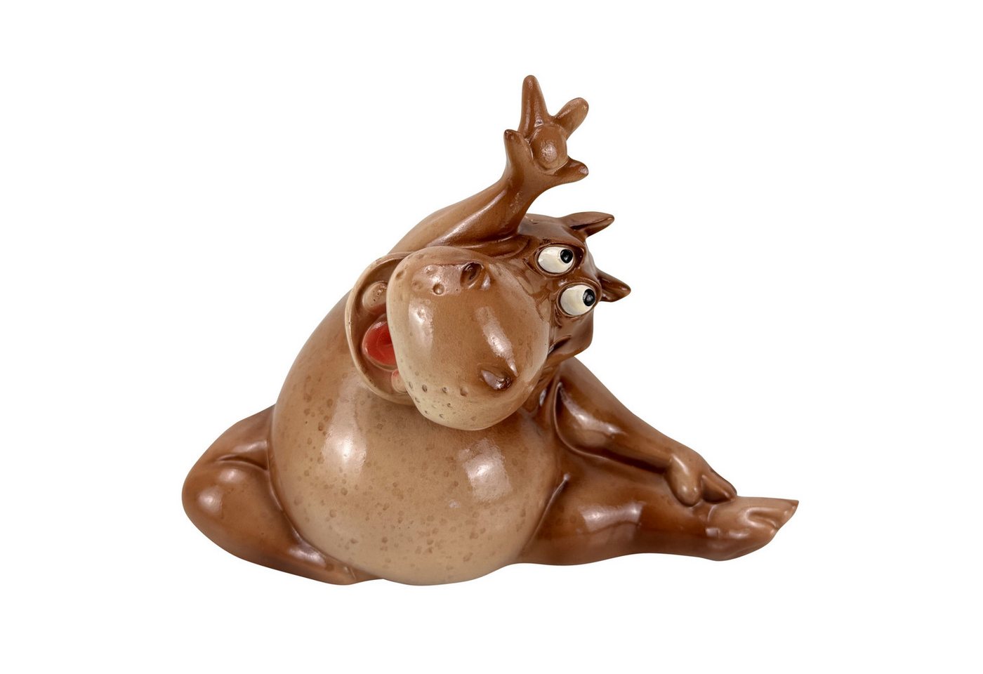 Online-Fuchs Gartenfigur für draußen - sportliches Nilpferd in Yoga Position - Deko Figuren, (wetterfest, liebevolles Design), aus hochwertigem Kunstharz gefertigt - für den Innen- und Außenbereich