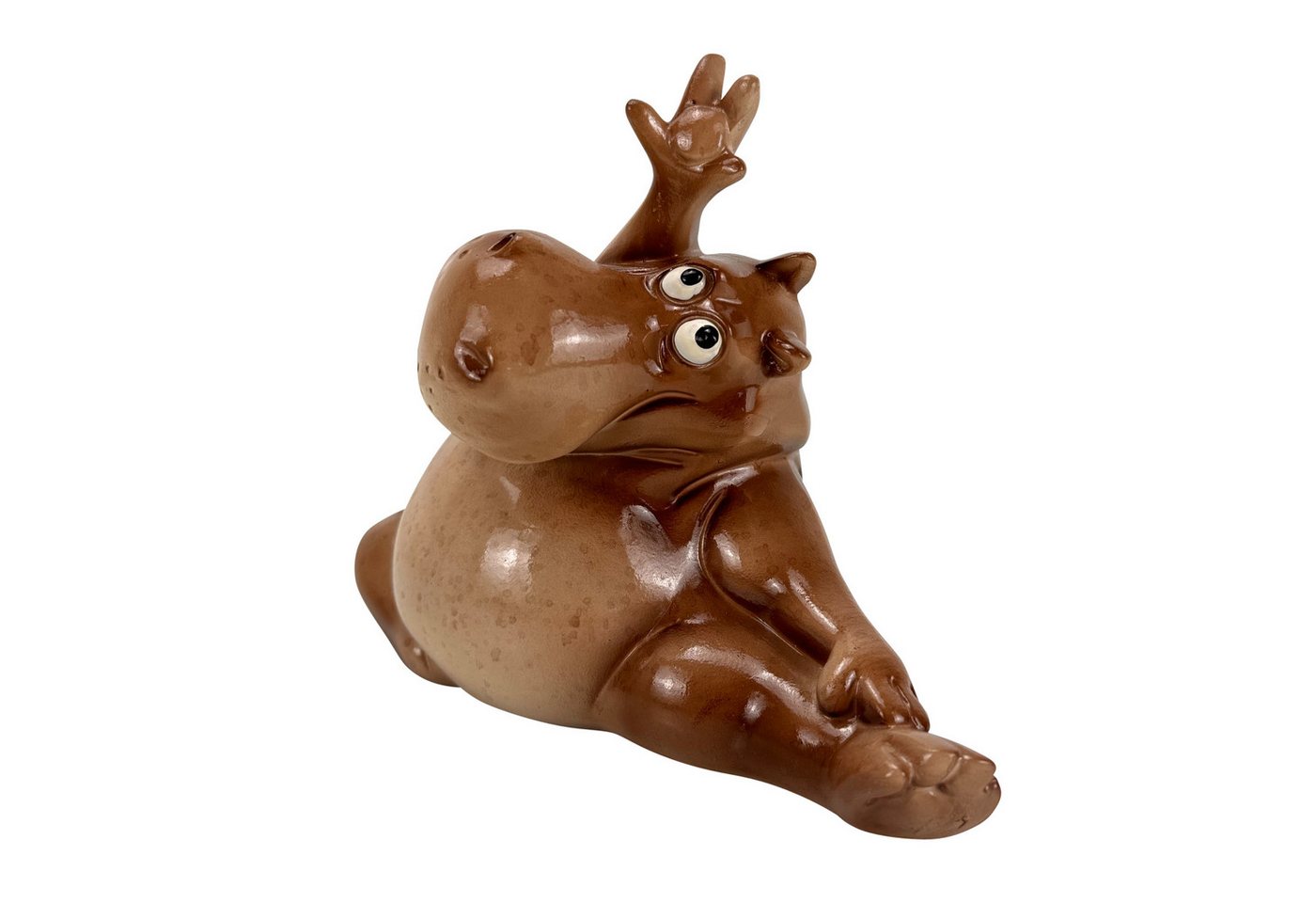 Online-Fuchs Gartenfigur für draußen - sportliches Nilpferd in Yoga Position - Deko Figuren, (wetterfest, liebevolles Design), aus hochwertigem Kunstharz gefertigt - für den Innen- und Außenbereich Bild 5