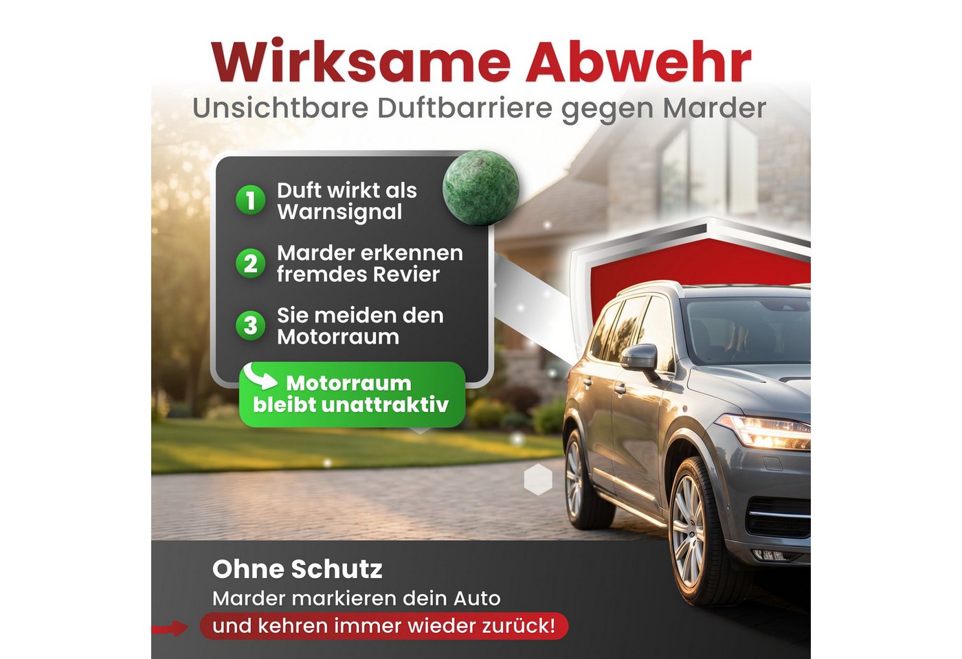 Repellion Marderabwehr-Stäbchen Anti Marder Kugeln fürs Auto – Bequeme Marderabwehr, 4-St., ohne Montage – Effektiver Marderschreck Bild 4
