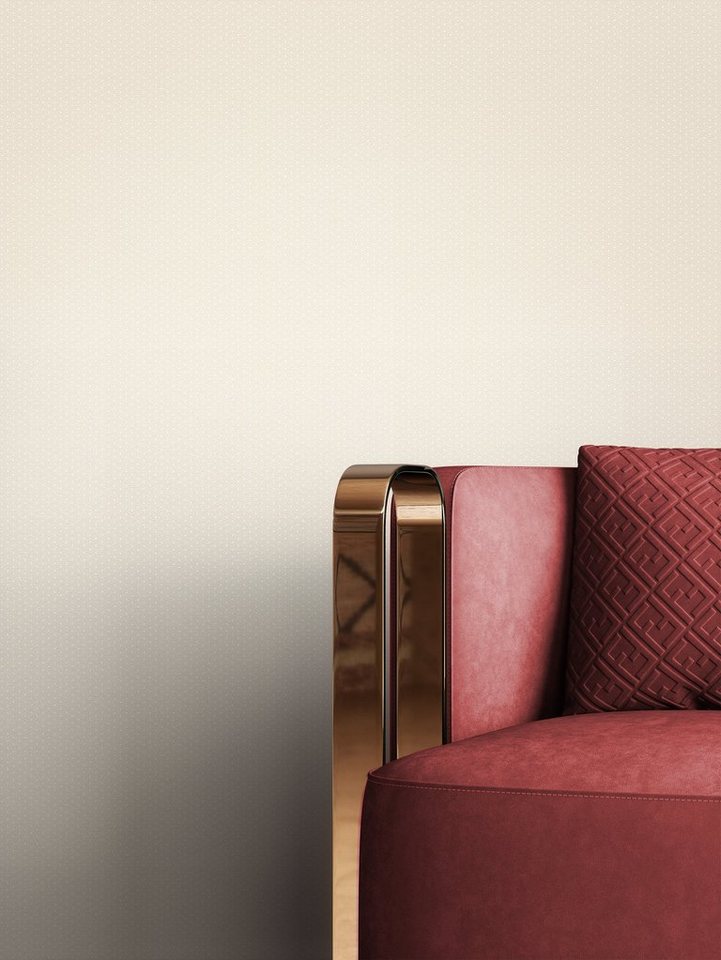 Newroom Vliestapete Liana Punkte Beige Tapete Punktetapete Punkte,Pünktchen,Polkadot, Beige Tapete Landhaus Punkte - Punktetapete Weiß Romantisch Modern Pünktchen Polkadot für Wohnzimmer Schlafzimmer Büro, modern Bild 2