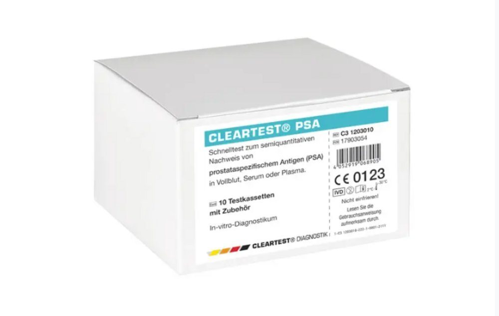 CLEARTEST PSA-Schnelltest zur Früherkennung von Prostatakrebs, Spar-Set, 5-tlg., Benutzerfreundlich, Schnelles Ergebnis, Effiziente Diagnose von Prostataerkrankungen, Für Männergesundheit