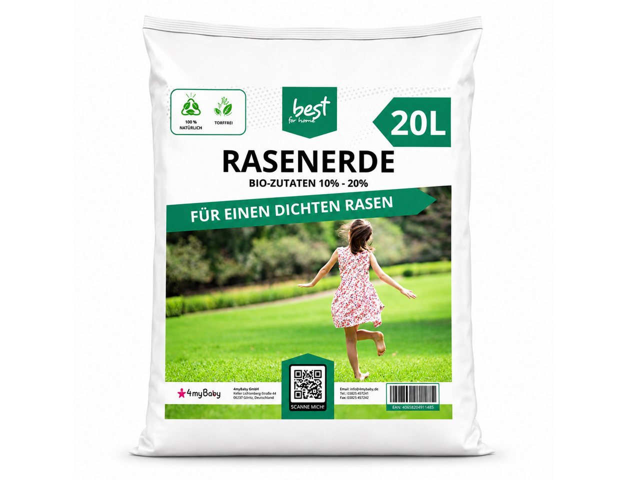 Best for Home Bio-Erde Bio-Blumenerde – Torffrei, für Zimmer- & Balkonpflanzen Rasenerde mit Bio-Zutaten: 10% - 20%, mit Organische Pflanzerde, (Einzelartikel, 1-St., 20L / 50L Sack), Bio und torffrei, ideal für Blumenbeete und Kübel Bild 5