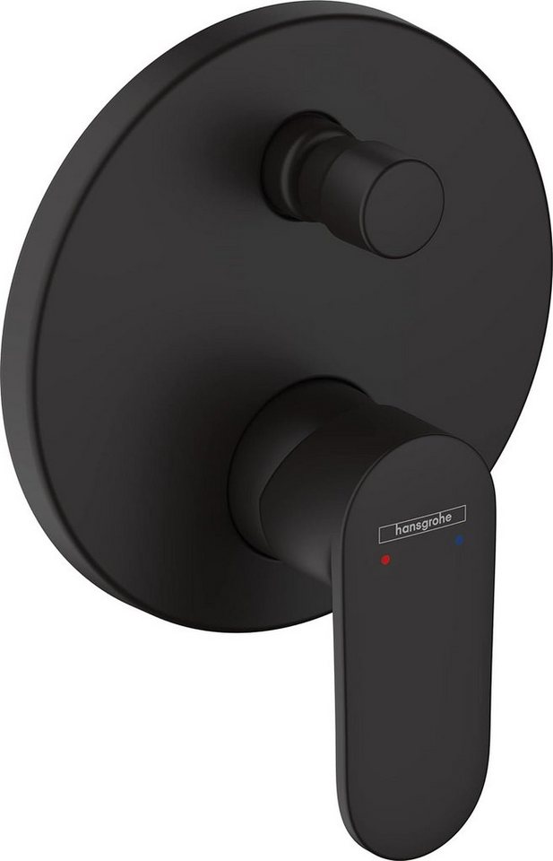 Hansgrohe und Bofler Duscharmatur Vernis Blend Unterputz Armatur für 2 Verbraucher + IBOX 1 (Duschsystem, Duschanlage, Duschset, inkl. BOFLER Duschset #42, Brauseset, Regendusche Ø20cm, Wandarm) matt schwarz, Antikalk-Gummidüsen, Wassersparende Regendusche Bild 2