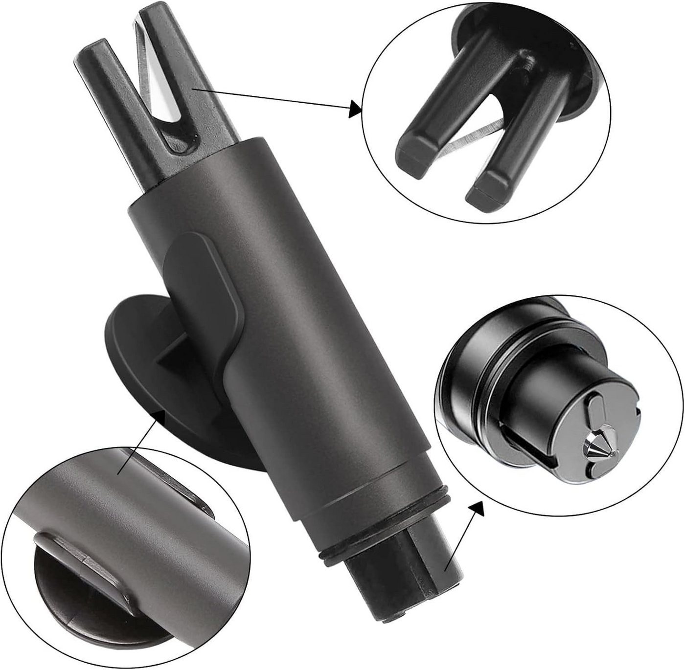 FELIXLEO Hammer Auto Sicherheitshammer 2in1 mit Gurtschneider Notfall Werkzeug (4-St) Bild 3