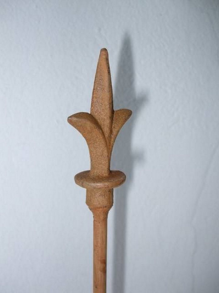 Deko-Impression Gartenstecker 3 Stück, Gartenstab, Rankstab, Rosenstab, 116 cm, Spitze, Eisen, Rost (3-St)