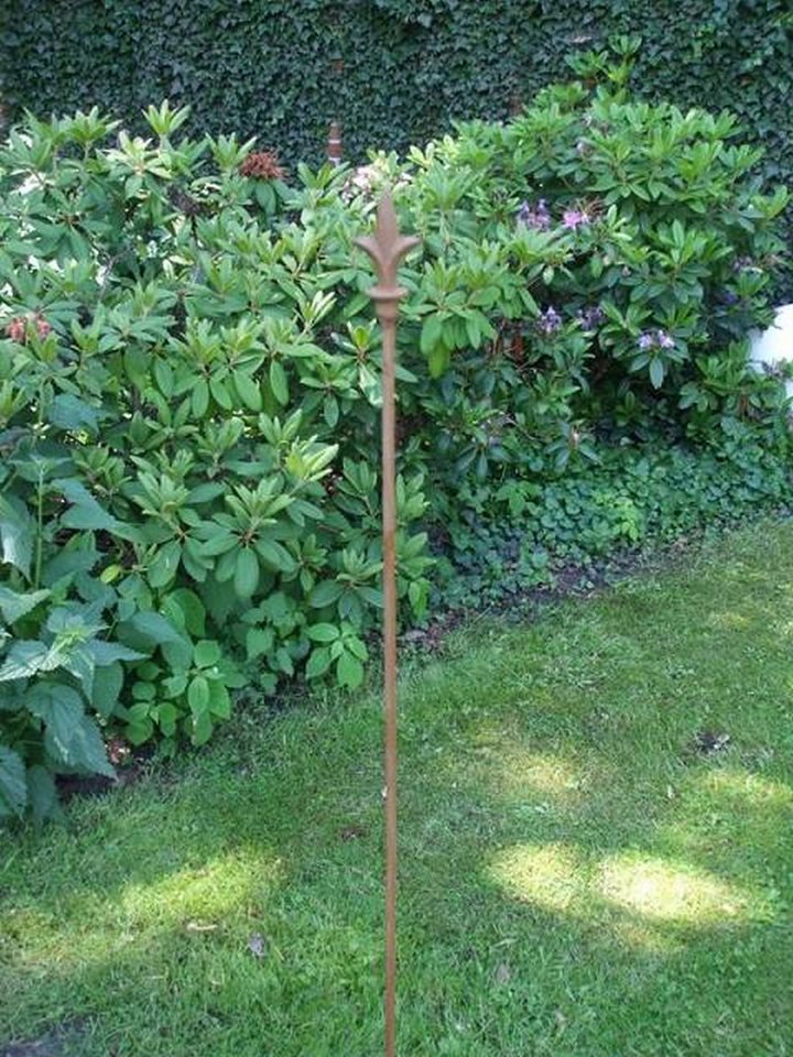 Deko-Impression Gartenstecker 3 Stück, Gartenstab, Rankstab, Rosenstab, 116 cm, Spitze, Eisen, Rost (3-St) Bild 2