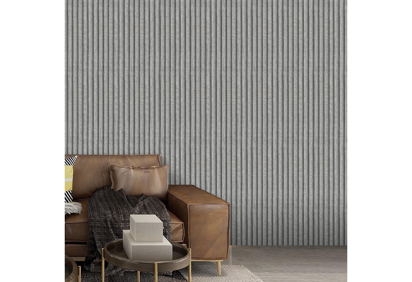 Agger Wandpaneel 10 selbstklebende Wandpaneele (30 x 60 cm) in Holzoptik, wasserfest, (10-tlg) isolierend, für Küche, Wohnzimmer, Schlafzimmer und Decken Bild 3