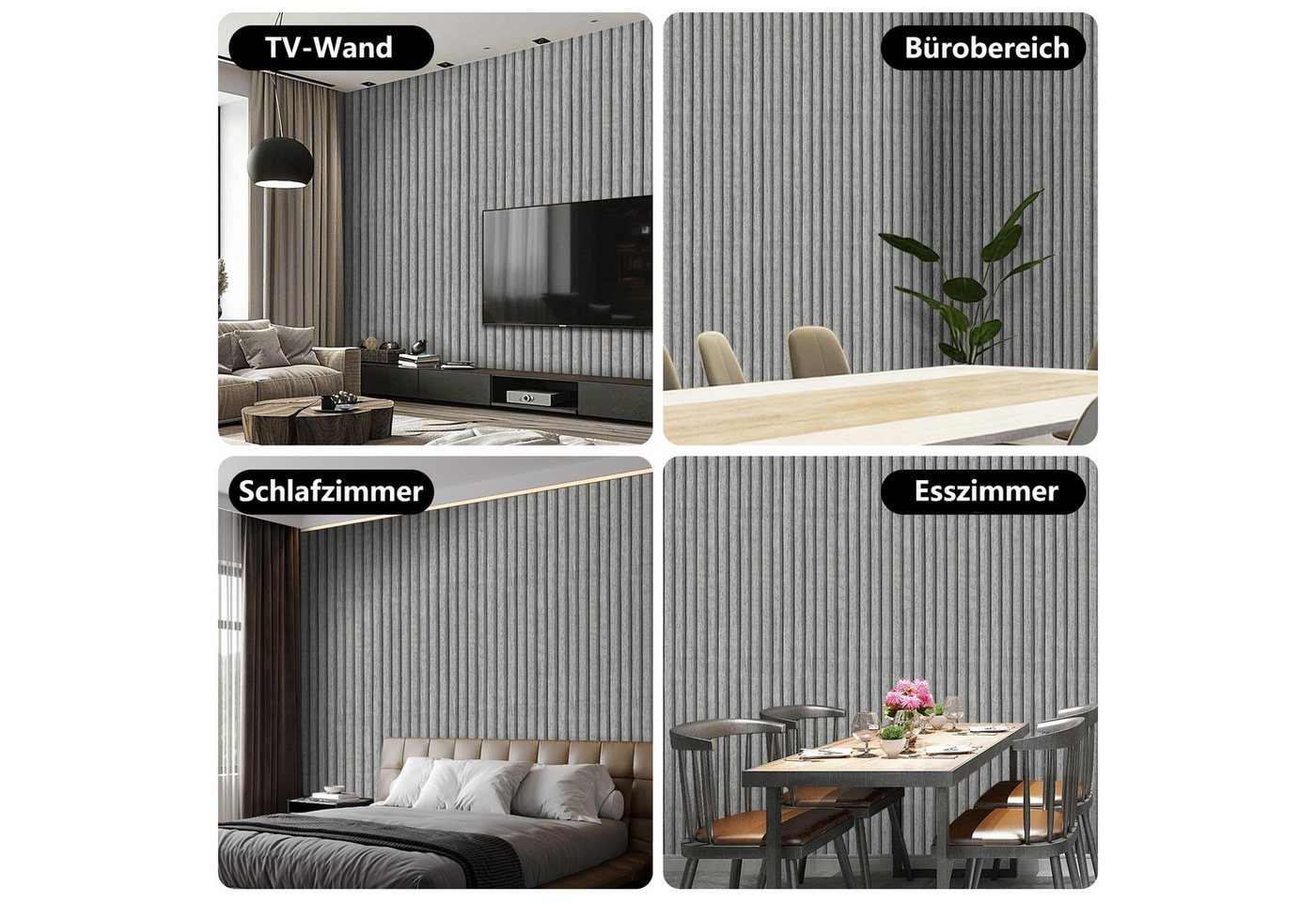 Agger Wandpaneel 10 selbstklebende Wandpaneele (30 x 60 cm) in Holzoptik, wasserfest, (10-tlg) isolierend, für Küche, Wohnzimmer, Schlafzimmer und Decken Bild 5