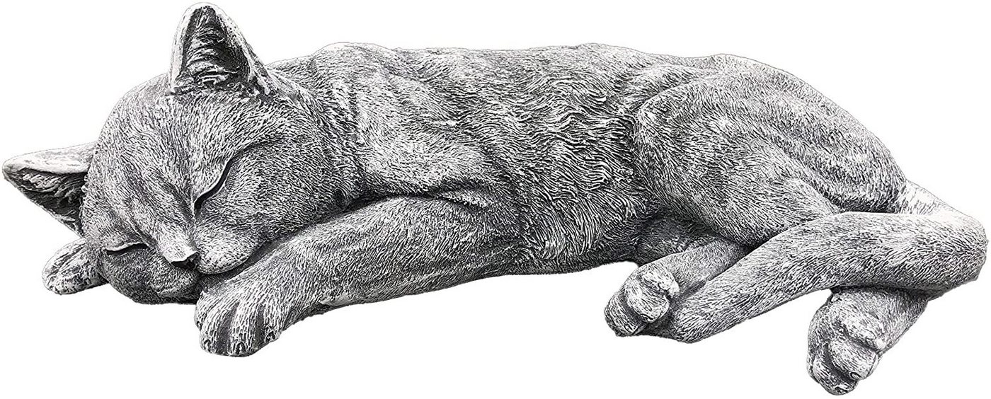 Stone and Style Gartenfigur Frostfeste Steinfigur große Katze schlafend Bild 5