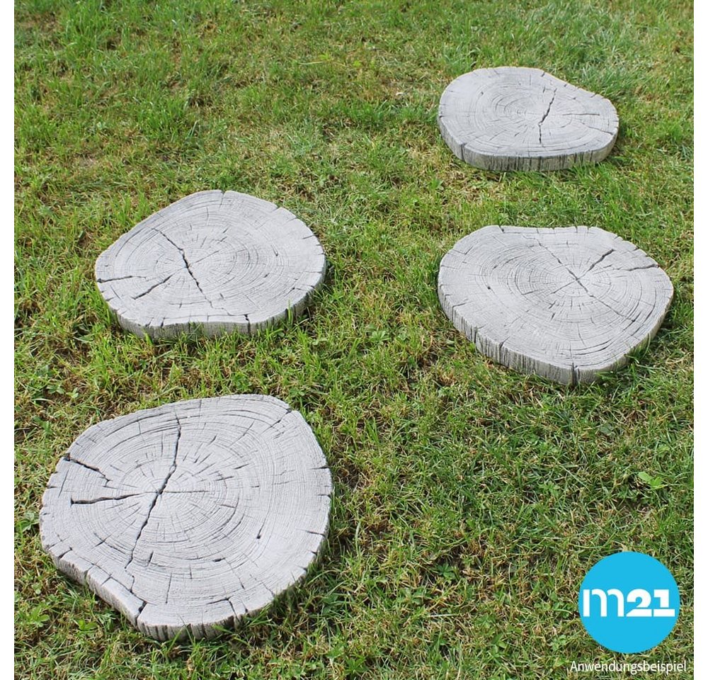 matches21 HOME & HOBBY Gartenfigur 4 Paar Beton Tritt-Steine Ø 30 cm, (8 St), Widerstandsfähig