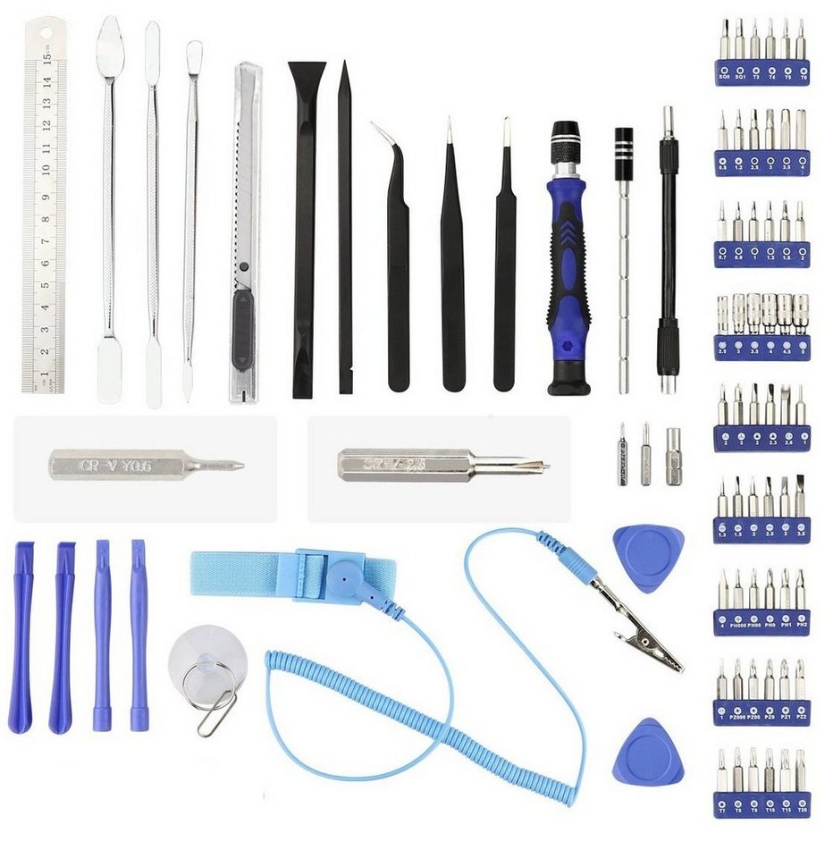 BAYLI Werkzeugkoffer 80 Teiliges Handy Reparatur Werkzeugset, Feinmechaniker Schraubendreh