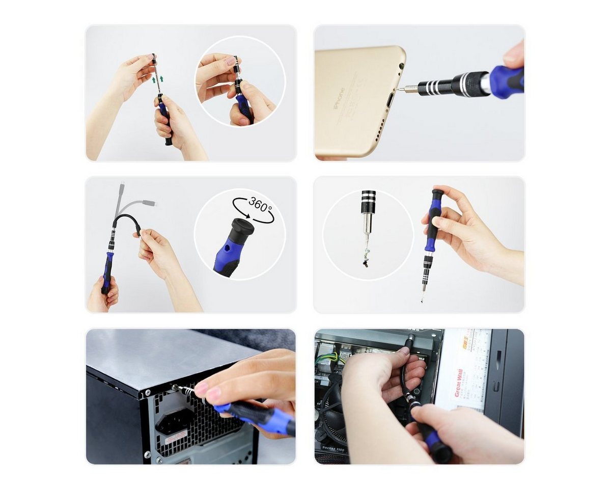 BAYLI Werkzeugkoffer 80 Teiliges Handy Reparatur Werkzeugset, Feinmechaniker Schraubendreh Bild 5