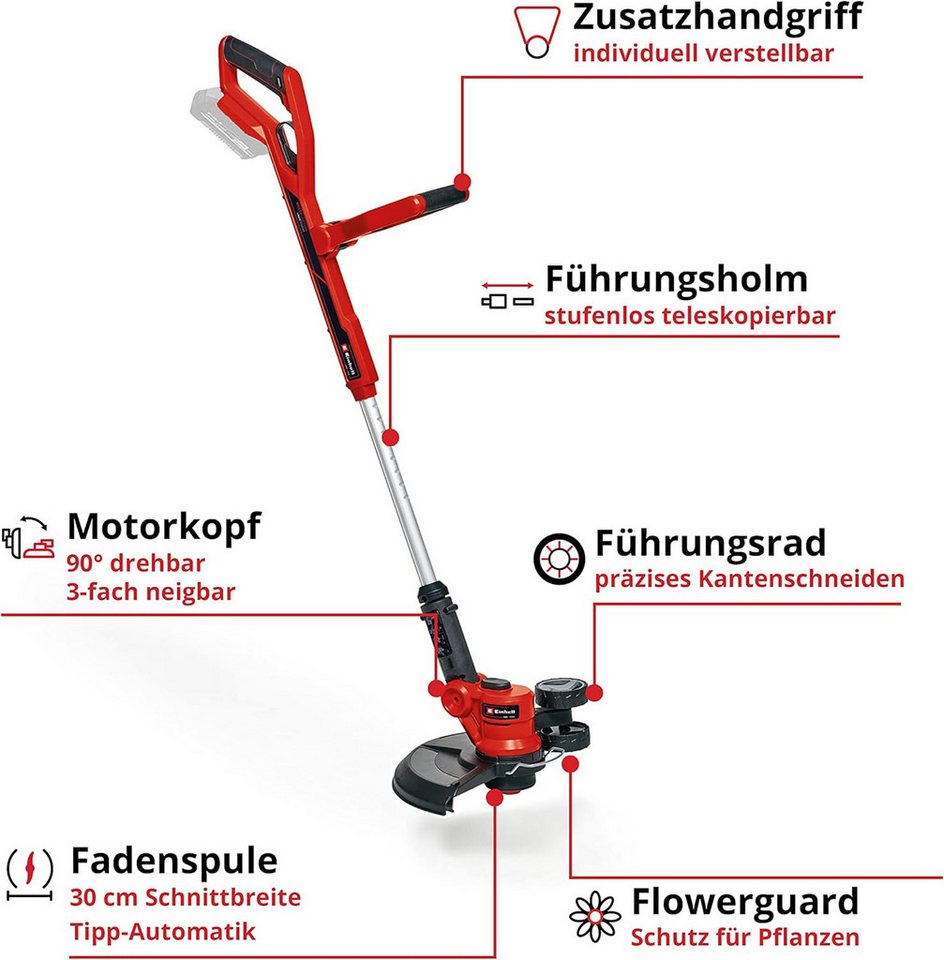 Einhell Akku-Rasentrimmer Einhell Rasentrimmer GE-CT 18/30 Akku 4.0 Ah 18V Ø 30 mm, Fadentrimmer Bild 2