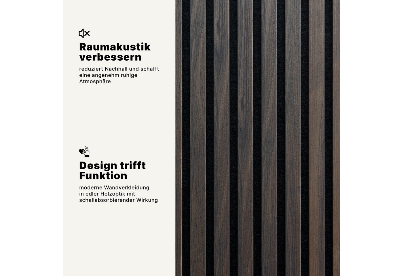 MTP Online-Shop GmbH Wandpaneel, Eiche Schokobraun - 240x60cm, Schallabsorption & modernes Design, BxL: 60x240 cm, 1,44 qm Bild 4