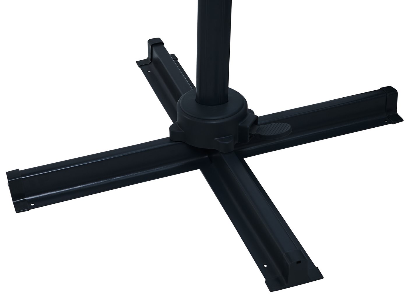 Gardissimo Ampelschirm Pendelschirm Cannes anthrazit 350x270, lange Seite nach vorne, Ständer, LxB: 350x270 cm, Spar-Set, inkl. Plattenständer, UV-Schutz 50+, 360 Grad drehbar, rechteckig Bild 4