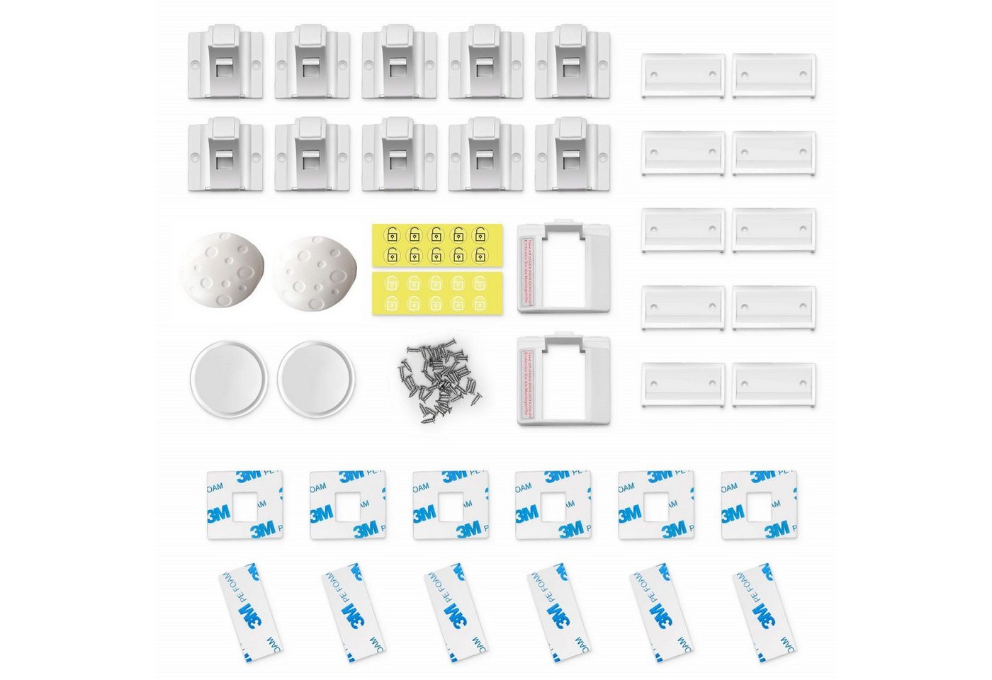 POPOLIC Kindersicherung Babysicherheit Magnetisches Schrankschloss unsichtbare Kindersicherung, 10Schlösser mit 2Schlüsseln, für Schränke und Schubladen Bild 5