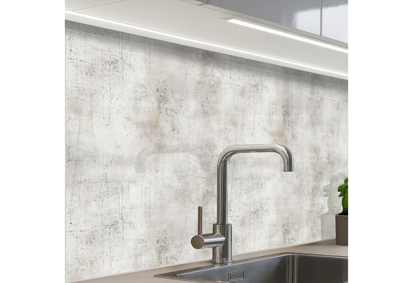 KitchenYeah Küchenrückwand Muster selbstklebend (keine Folie) Grau - Beton - Verwittert, (1-tlg), Spritzschutz, Küche, Rückwand, Küchenwand, Küchenfront, 30x20 cm Bild 4