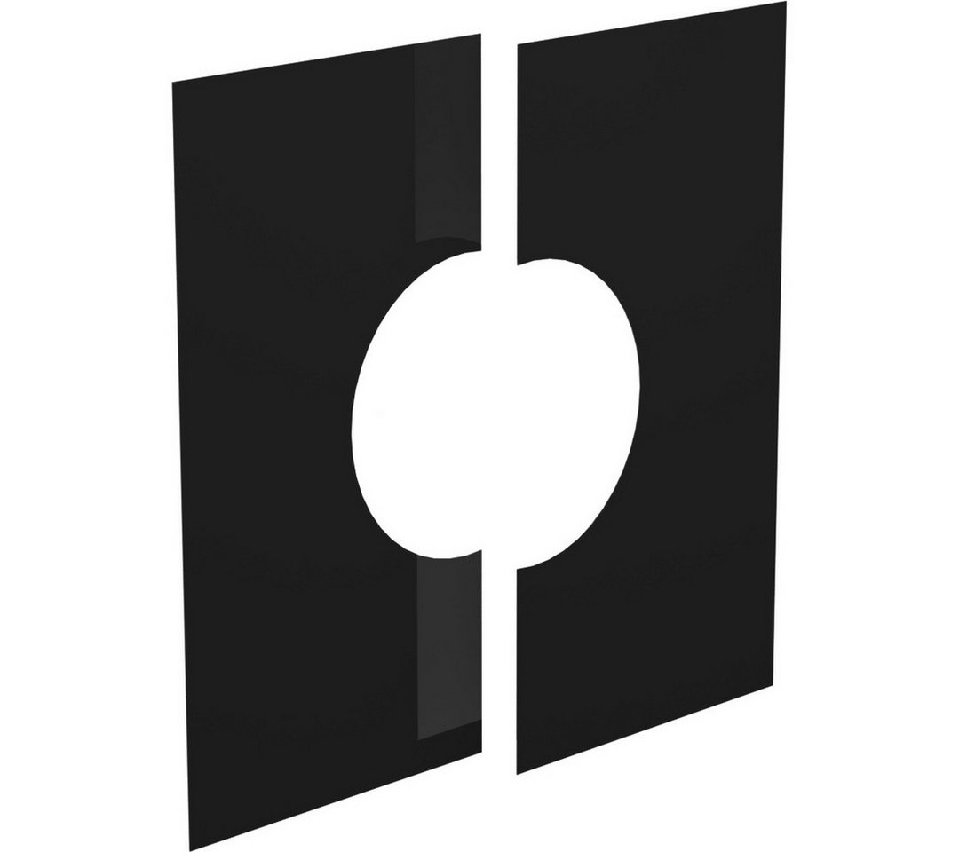 Jeremias Schornstein DW-Black Ø 150 mm Deckenblende 0° zweiteilig, Ø 150 mm
