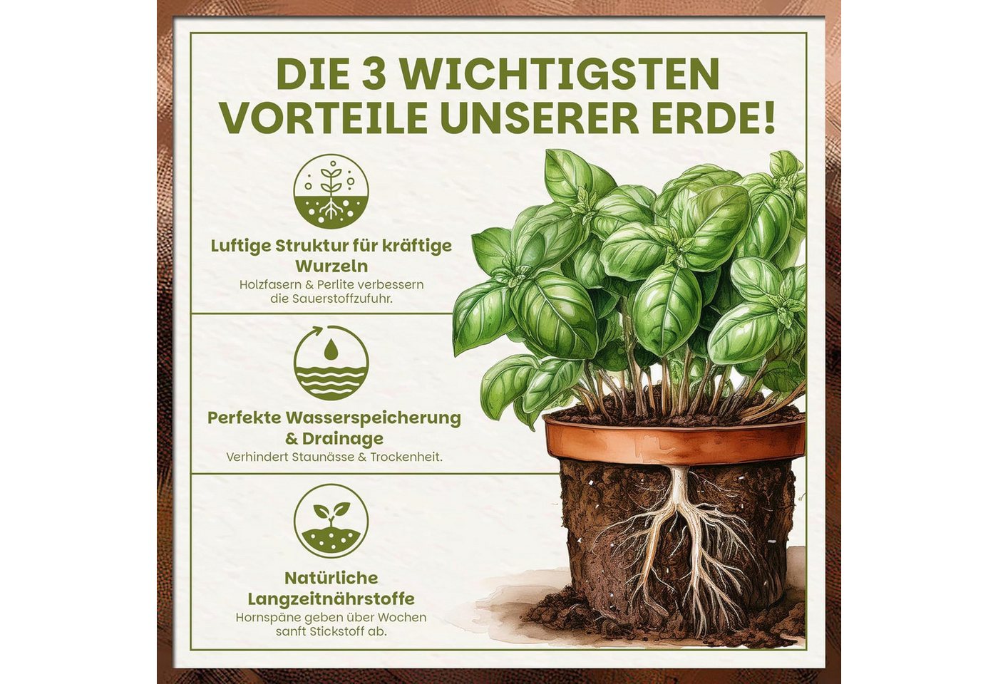 GREEN HOME LOVE NATURE Anzucht- und Kräutererde Anzucht- & Kräutererde, Aussaaterde für Gemüse, Kräuter & Tomaten 18 L, 36 L, 72 L, Langzeitdünger, Perlit, Kokosfasern, pH 5,8, lockere Struktur Bild 3