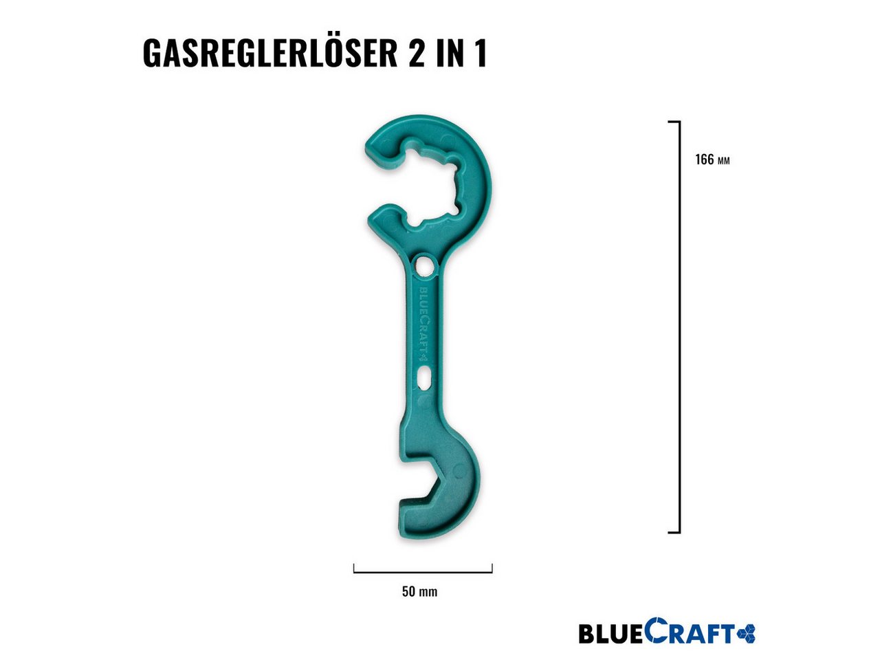 BlueCraft Druckminderer Zubehör Schlüssel 17mm für Überwurfmutter 1/4'' für Gasflasche, (2 in 1 Gasregler-Schlüssel mit Magnet), 5kg 11kg, Gasregler, Gasschlauch, Gasgrill, Gasofen, Gaskocher Bild 4