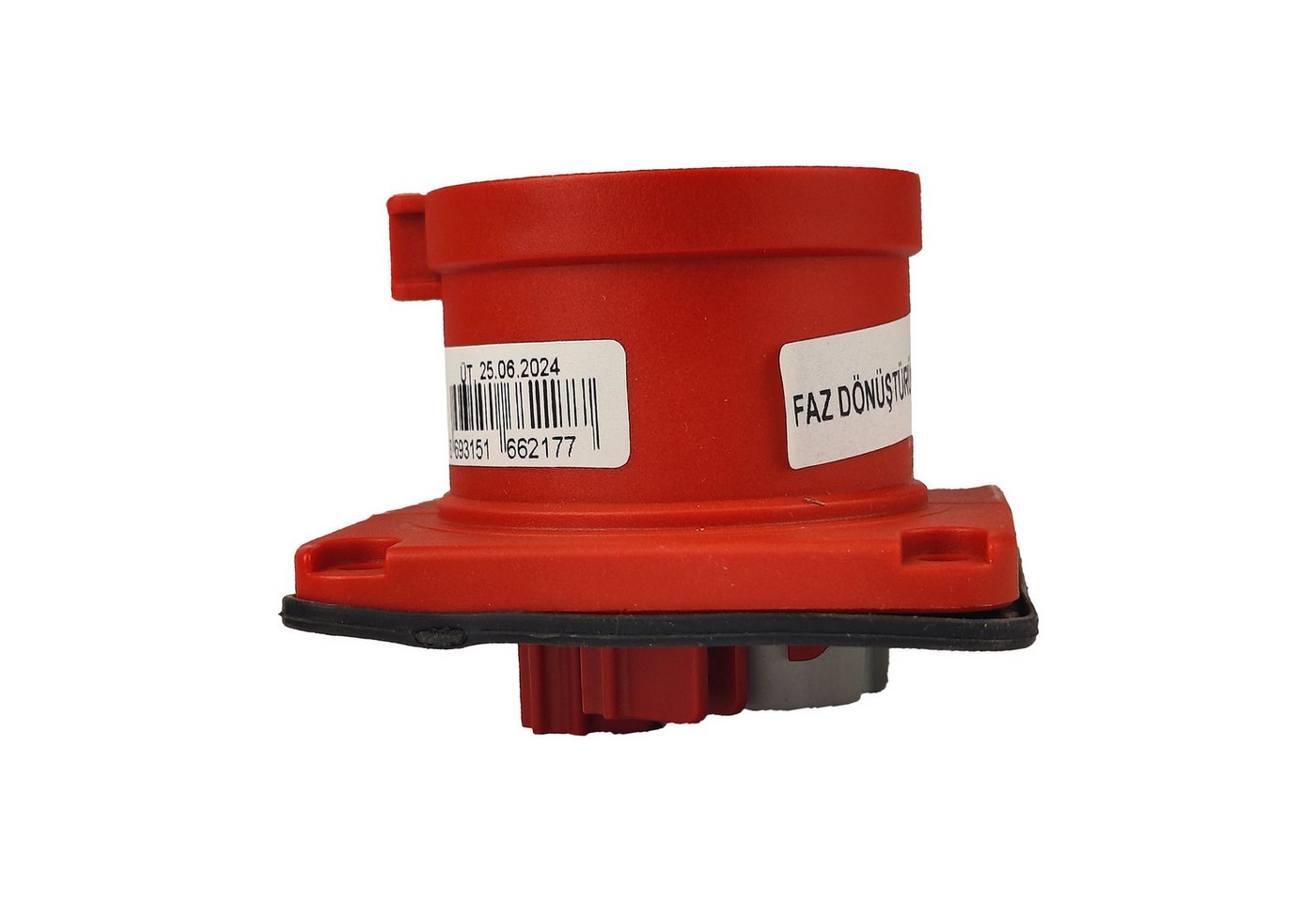 TP Electric Steckdose CEE Einbaustecker mit Phasenwender gerade 5P 16A 400V IP44 75x75, 1-St.