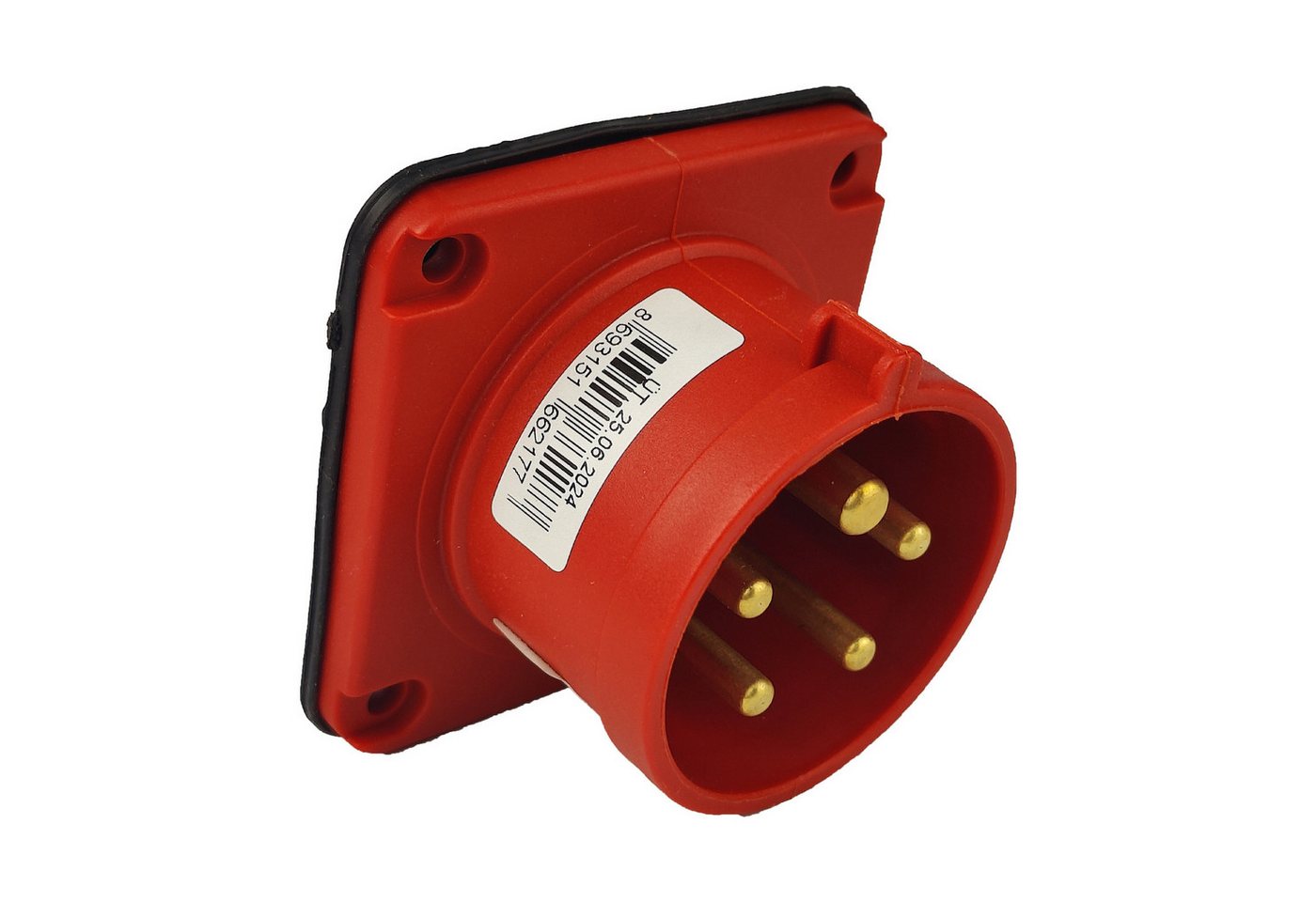TP Electric Steckdose CEE Einbaustecker mit Phasenwender gerade 5P 16A 400V IP44 75x75, 1-St. Bild 2