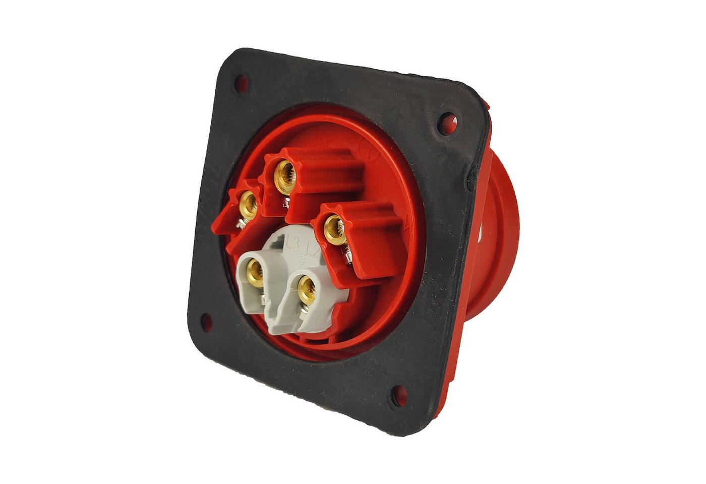 TP Electric Steckdose CEE Einbaustecker mit Phasenwender gerade 5P 16A 400V IP44 75x75, 1-St. Bild 4