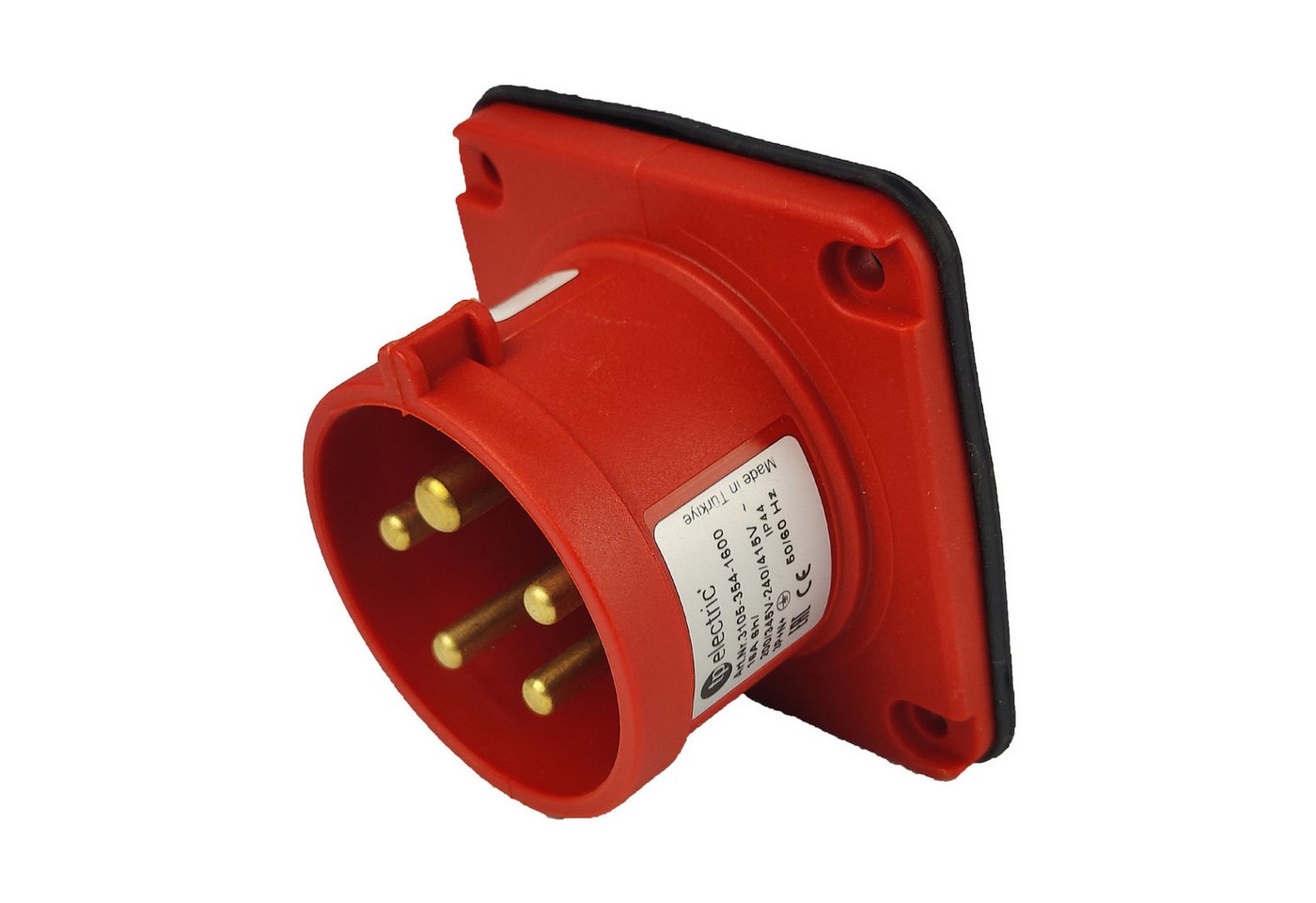 TP Electric Steckdose CEE Einbaustecker mit Phasenwender gerade 5P 16A 400V IP44 75x75, 1-St. Bild 5