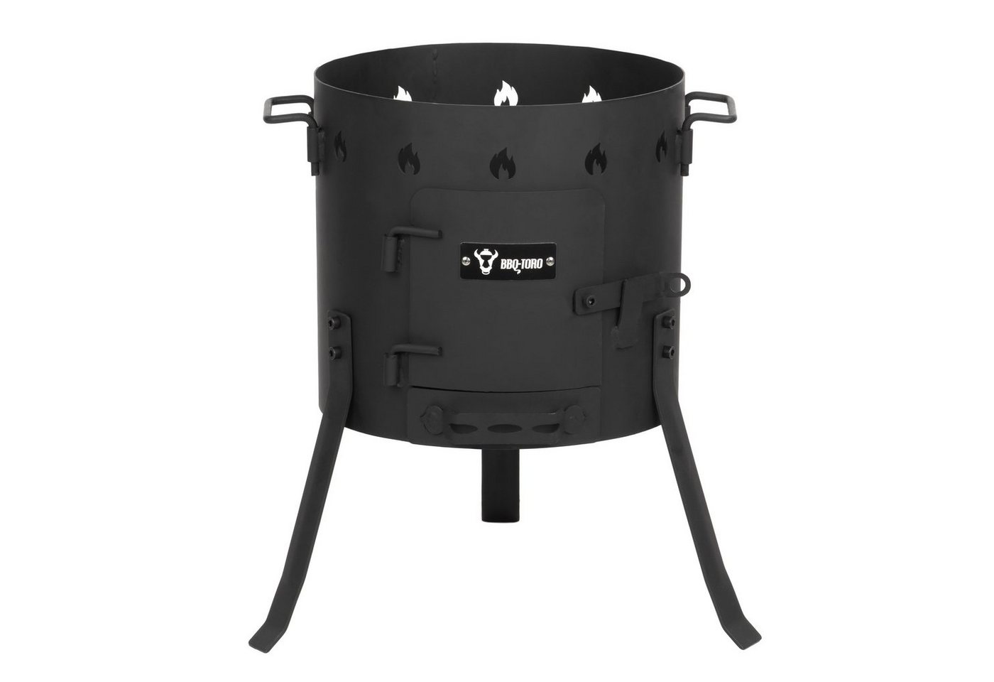 BBQ-Toro Feuerstelle Kazan Ofen Ø 35 cm, Gulaschkessel, Feuerkessel, Outdoor Ofen, Utschak, (1-St), Seitliche Griffe zum Transport