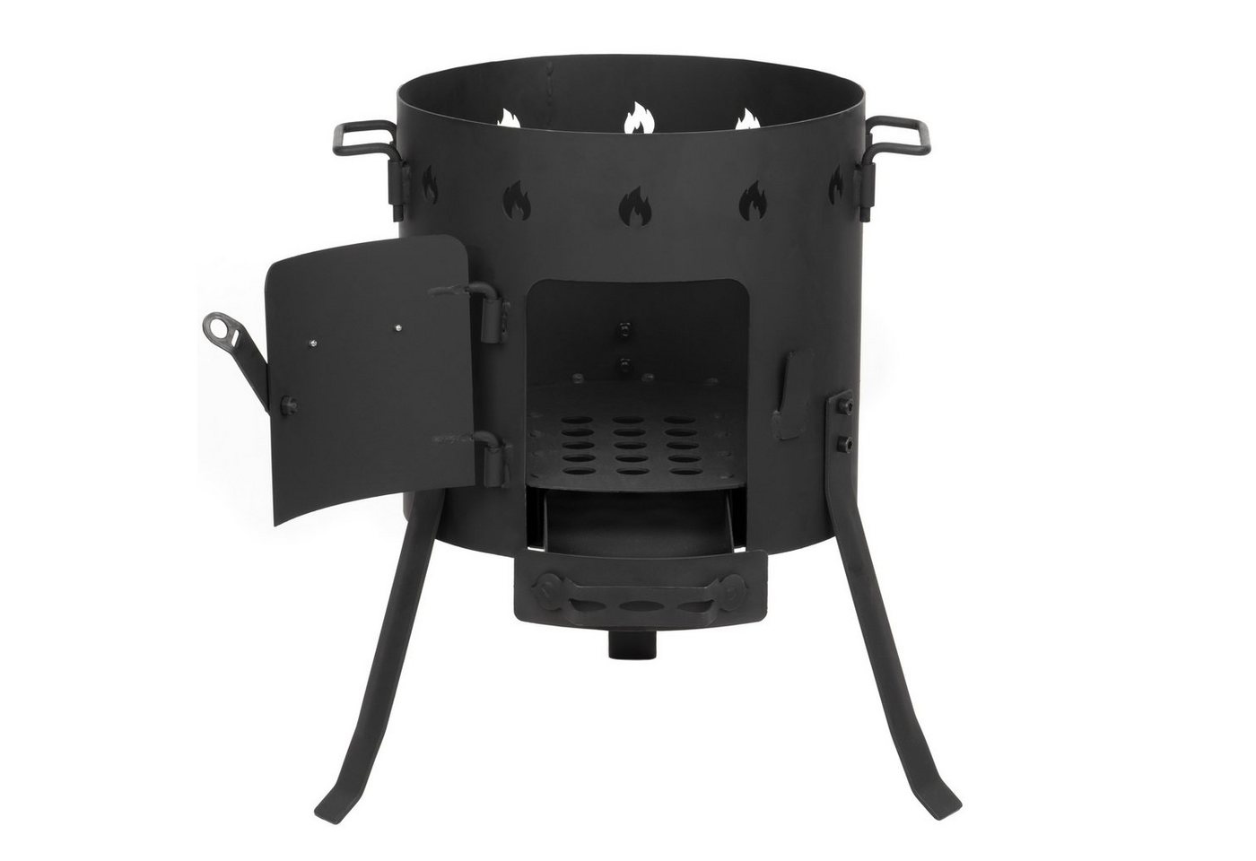 BBQ-Toro Feuerstelle Kazan Ofen Ø 35 cm, Gulaschkessel, Feuerkessel, Outdoor Ofen, Utschak, (1-St), Seitliche Griffe zum Transport Bild 5