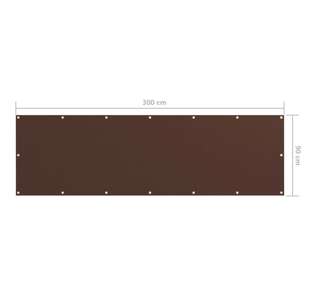 furnicato Balkonsichtschutz Wasserdichter Sichtschutz Braun 90 x 300 cm für Balkon (1-St) UV-beständige Sichtschutzmatte mit Ösen und stabilem PE-Seil Bild 2