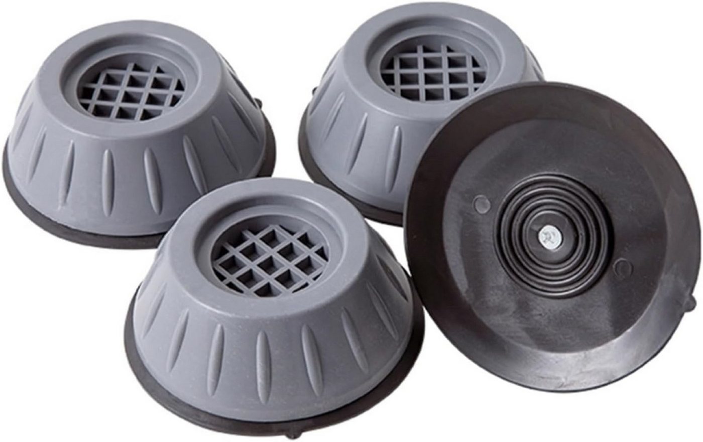LA CUTE Vibrationsdämpfer Kühlschrank-Antivibrationspads, 10 cm Durchmesser., (Kühlschrank-Zubehör, ideal für alle Küchengeräte., 4-St., 4 Stück im Set umweltfreundlich. Waschmaschinenpads), Rutschfeste Pads, einfache Installation, stabil und langlebig
